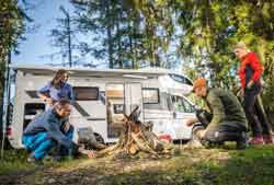 Happy People Camping